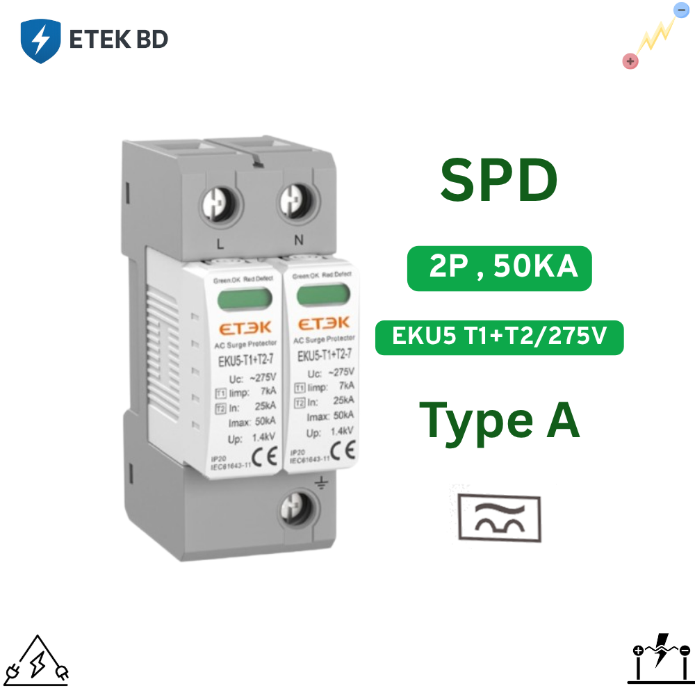 SPD EKU5 T1+T2 (2P) 275 50KA